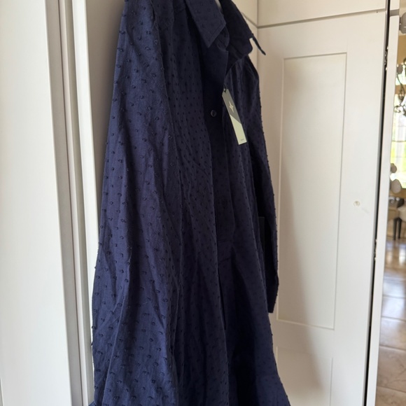 NWT TUCKERNUCK NAVY SWISS DOT CALLAHAN SHIRT DRESS - Picture 4 of 6